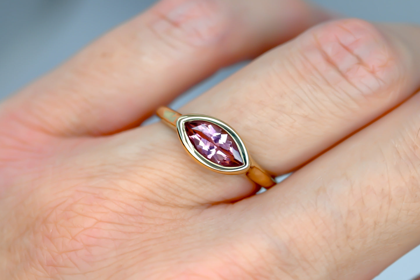 Bague Nomade tourmaline marquise rose