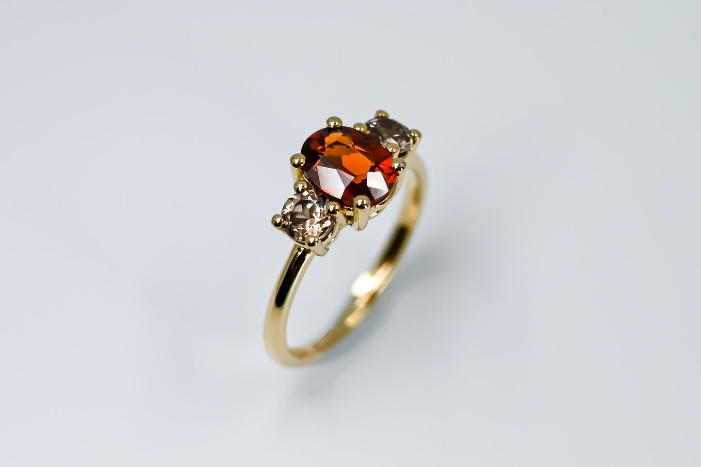 Bague trilogie grenats