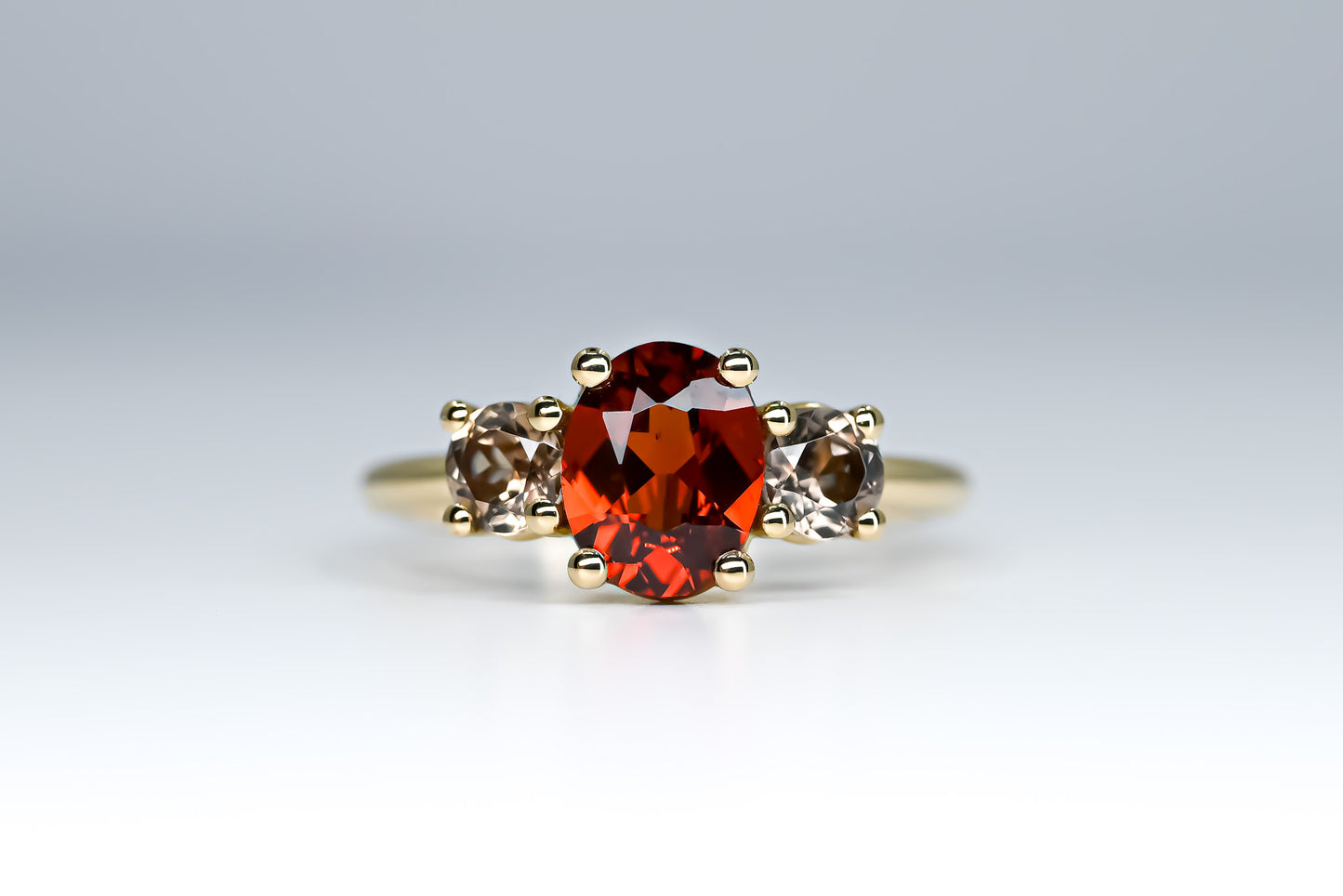 Bague trilogie grenats