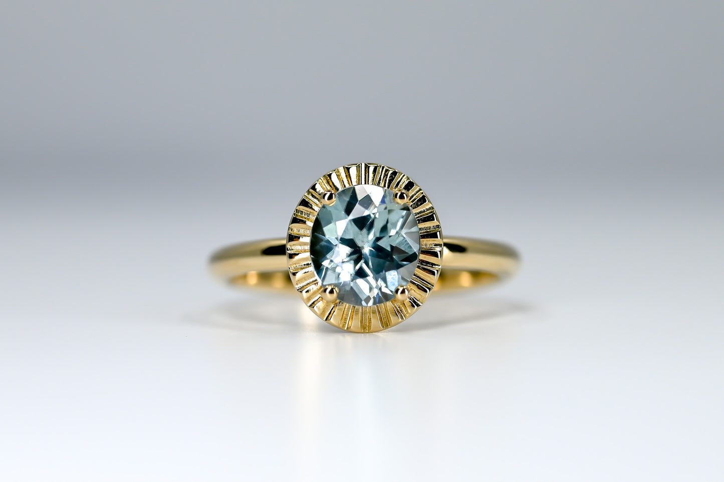 Bague Aura zircon naturel