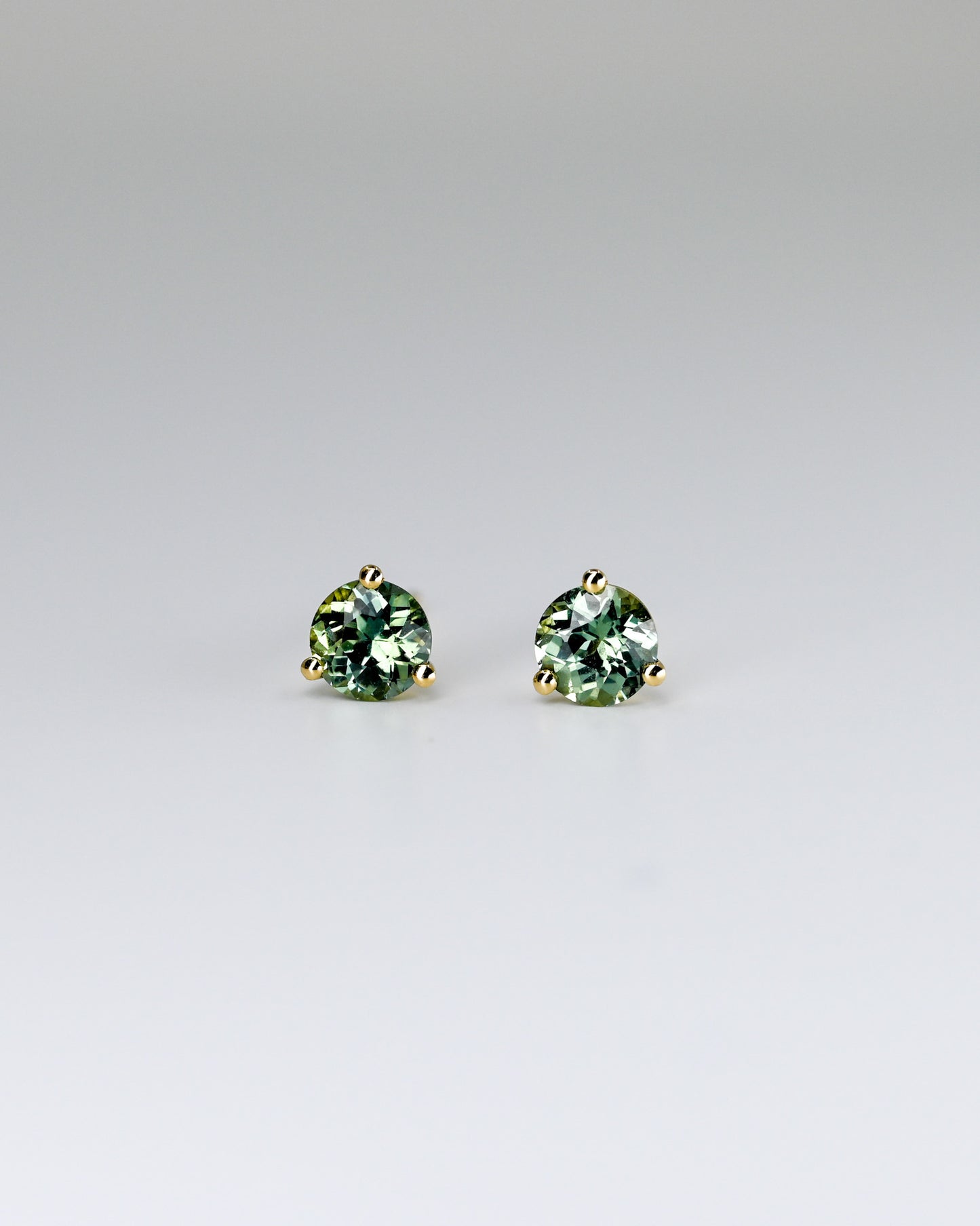 Teal sapphire earrings