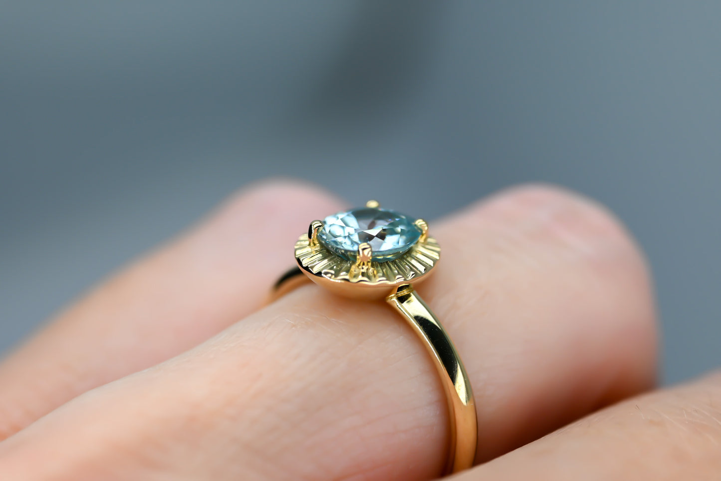 Bague Aura zircon naturel